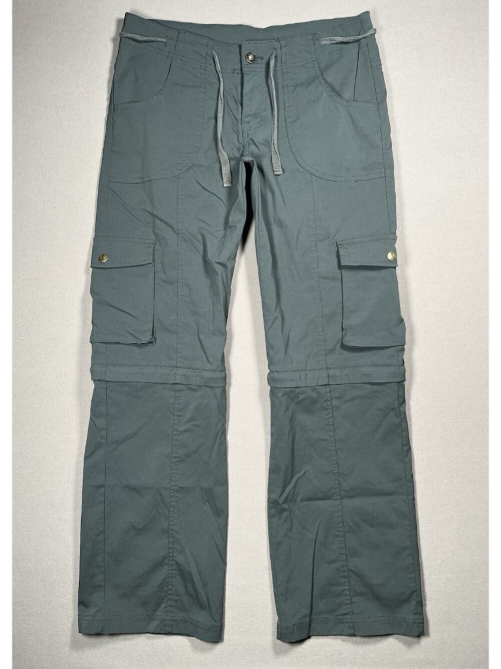 Prana Vintage Convertible Cargo Teal Forest Outdoor Hiking Pants - Women 8 X 32